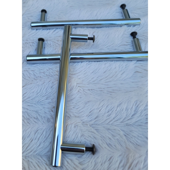 3 NEW contemporary silver metal cabinet bar pulls - Picture 6 of 16